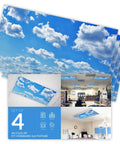 Fluorescent Light Covers For Classroom And Office Soften Harsh Glare To Ease Eye Strain And Headaches Cloud 001 4 Pack
