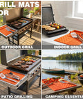 Silicone Grill Mats For Blackstone Griddle Accessories And Outdoor Cooking Nonstick Heat Resistant Mats in various scenes