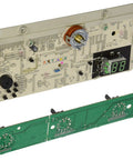 WH12X10525 Washing Machine Control Board Replacement, top view showing circuit layout and display panel for front load models