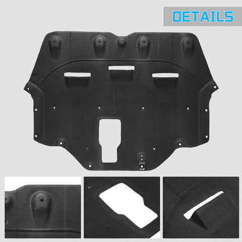 Hyundai Sonata Engine Splash Shield Front Lower Cover 2015 2016 2017 Flocking Process Heat Resistant Replacement Auto Part