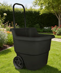 Versatile 15 Gallon Resin Lawn and Garden Cart For Yard Work Hauling Mulch Outdoor Storage and Tailgating Foldable Adjustable Handle