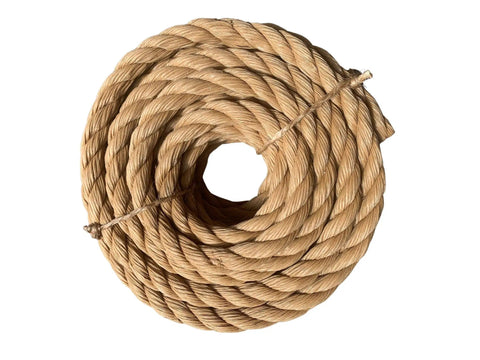 Tan Twisted 3 Strand Polypropylene Rope 1 Inch By 100 Feet Heavy Duty Lightweight Synthetic Cord Coiled