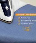 Smart Tabletop Ironing Board Cover And Pad For Small Mini Boards 12.5 By 30 Inch, heat resistant silicone surface, blue.