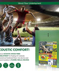 Solid As A Rock Wood Fiber Underlayment 6mm Thick delivers sound dampening insulation for comfy floors. Covers ninety square feet.