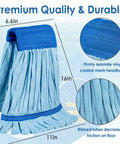 Grab These Top Shelf Microfiber Mop Refills For A Badass Clean Every Time Heavy Duty 400Gsm Mop Head 6.6x16in Durable Blue.