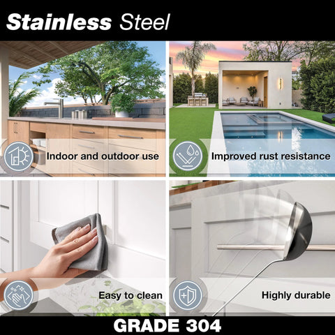 Stainless steel properties for Livingston Collection 4-Inch Center-To-Center Stainless Steel Cabinet And Drawer Pull Handle