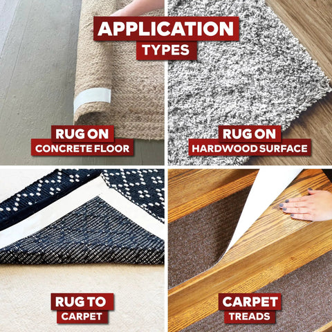 Heavy Duty Double Sided Carpet Tape, 2 Inch By 5 Yard Roll For Area Rugs And Carpets Keeps Rugs From Slipping On Floors