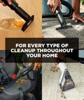 EveryMess Ultra Powerful Mess Busting 3 In 1 Wet Vacuum Dry Vacuum And Stain Eliminator with StainForce Technology in action on various surfaces.