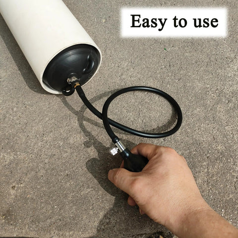 2 Inch Inflatable Sewer Test Plug With Self Contained Hand Inflator Natural Rubber Balloon Pipe Plug for easy use and sealing.
