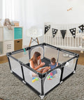50x50 Inch Baby Playpen Play Yard Indoor Outdoor Gate For Toddlers And Babies, All View Mesh Design, waterproof Oxford cloth, spacious activity center