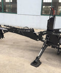 3 Point Hitch PTO Hydraulic Backhoe Attachment For Tractors With 15 Inch Bucket, 4928 Lbs Digging Force, attached to tractor