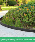 Easy Install Landscape Edging Border Kit With 75 Stakes 50 Ft Flexible Black Plastic Border for neat garden path