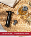 Three Pack Vacuum Wine Stoppers Set For All Bottle Sizes Reusable Rubber Cork Alternative Keeps Opened Wine Fresh For Up To A Week
