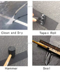 Steps to apply 65 Ft By 3 In Self Adhesive Bitumen Patch Tape For Asphalt Crack Sealing And All Weather Repairs