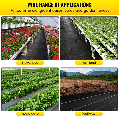 Heavy Duty Driveway And Landscape Fabric 6x300 Ft Weed Barrier For Erosion Control And French Drain Projects in garden applications