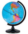 Blue Ocean 6 Inch World Globe With Black Base Compact Mini Political Globe For Desk Or Shelf Vertical Axis Rotation With 23.5 Degree Tilt