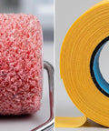 Slick Wall Texture Roller For Interior Painting With Adhesive Masking Paper Heavy Duty Build close-up of texture roller and tape.