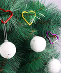 Heart Shape Keychain Clips Multipack Aluminum Alloy Carabiner Hooks on Christmas tree with ornaments