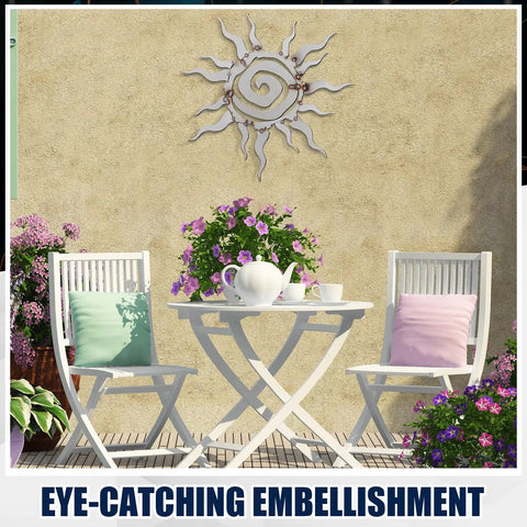 Beginner Welding Practice Kit For Home Projects Build A 12x12 Inch Wacky Sun Metal Wall Decor in 201 Stainless Steel on patio wall