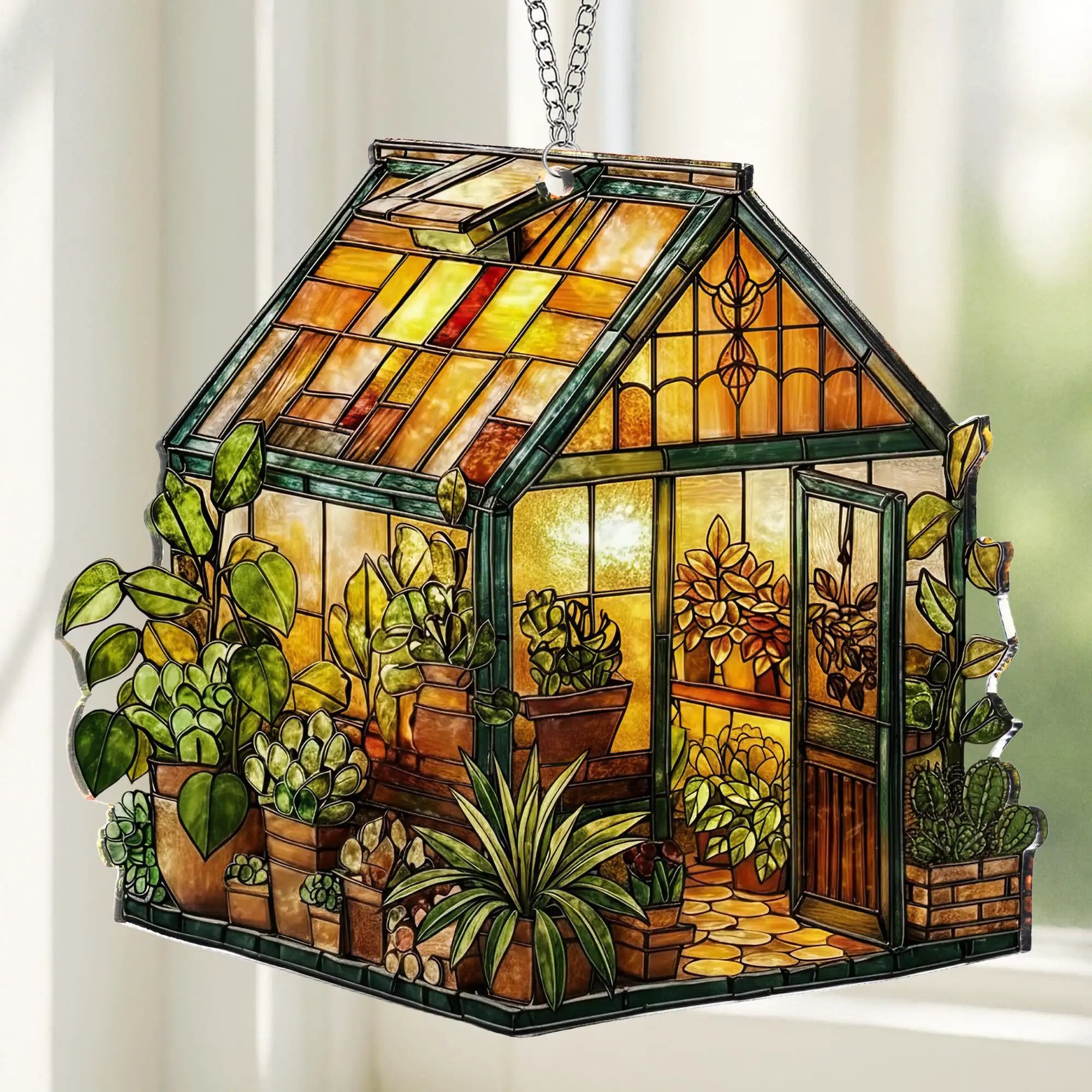 Acrylic Plant Ornament Suncatcher Gift for Plant Lovers ✓