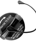 Top view of fuel filler cap for 2000-2019 Dodge Ram 1500 2500 3500 and Chrysler Jeep vehicles with tightening instructions