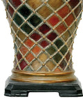 Base detail of Joseph Collection 30 Inch One Light Table Lamp In Bellevue Multicolor With Classic Traditional Style