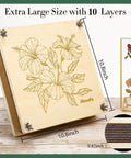 11x11 Inch 10 Layer Flower Press Kit For Diy Crafts Pressed Flowers And Plant Pressing Ideal For Wedding Bouquets Spring Blooms Herbs And Leaves