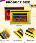 Back To School Supplies Kit For Kids Must Have 20 Sets With Colored Pencils 12 Colors Each And HB Pencils 200 Plus 20 Pencil Pouches