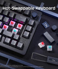 Next Level Custom Ride Hot Swap 75 Percent Mechanical Gaming Keyboard For PC with visible hot-swappable switches and keycaps.