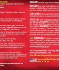 Flint Gray Oil Based Wood Stain One Quart Penetrating Finish For Furniture And Cabinets safety label with usage instructions.