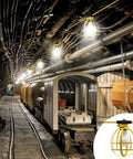 100Ft Construction String Lights With 10 Bulbs, 100W, 10500 Lumens, Cool Daylight 6000K, Weatherproof in an underground tunnel.