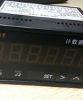 Front view of the 6-digit digital counter display from One Meter Stroke Linear String Pot Encoder Sensor With 6 Digit Digital Counter Display Push Pull ABZ Three Signals 5 To 26V DC Pro Grade Industrial Linear Position Sensor.