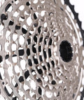 Close-up of Beefy 12 Speed Mountain Bike Cassette 10 To 50 Tooth For MTB With XD Freehub Compatibility, showing gear teeth.