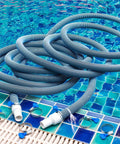 Hose with 10 Pack 1-1/2 Inch Beefy Stainless Steel Hose Clamps for PVC Tubing and Pool Backwash at poolside