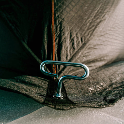 Self Tapping Ice Shelter Anchors Stainless Steel Screw In Two Pack for windy days in use on ice