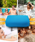 Inflatable Hot Tub Booster Seat With Non Slip Micro Dot Bottom, 5 Inch Lift, Quick Dry Bath Cushion for spa and pool use