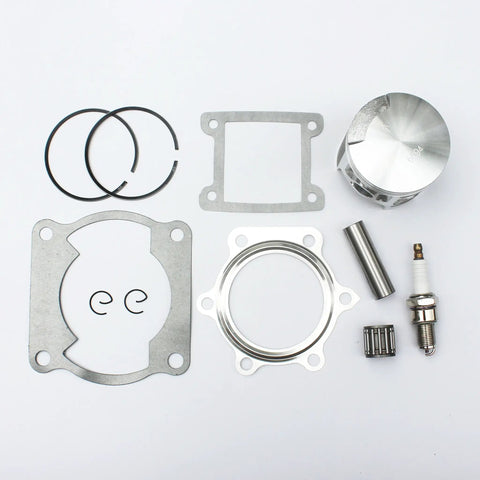 Yamaha Blaster 200 YFS200 Top End Kit with moly piston, rings, gaskets, bearings, and spark plug, direct fit replacement.