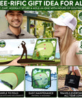 People enjoying Sticky Golf Chipping Game Set With 6x6 Foot Metal Frame For Backyard Hangout And Indoor Outdoor Practice