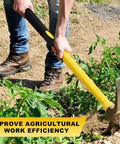 36 Inch Heavy Duty Fiberglass Pickaxe Handle Replacement With Soft Grip For Gardening and Landscaping shown in use