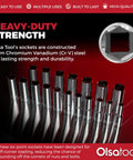 Metric Deep Socket Set One Half Inch Drive 18 Piece 6 Point Chrome Sockets 10mm To 27mm No Skipped Sizes Professional Grade