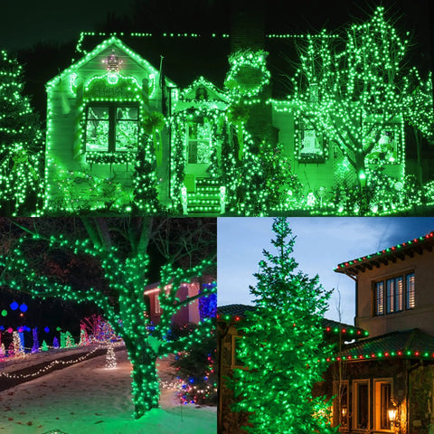 Incandescent 150 Count Christmas String Lights On Green Wire 120V UL Certified Fairy Lights Indoor Outdoor Decor Warm Clear Glow For Xmas Tree Patio Garden Holidays Party Vibe Easy Plug In