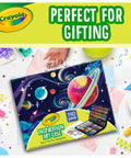 Space Theme 140 Piece Art Kit For Kids With Crayons Markers Pencils Drawing Sheets In Durable Case Totally Awesome Gift