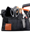 Six Pocket Tool Belt Pouch For Carpenters And Gardeners With Adjustable Waist Belt Durable Canvas Nylon Construction