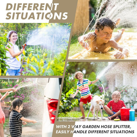 Three Quarter Inch Garden Hose Quick Connector Kit With Male And Female Ends Includes Extra Rubber Washers in use in garden and play