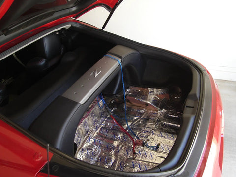Self Adhesive RattleTrap Sound Deadener Pack With Install Kit For Cars And Trucks 25 Sq Ft Of 80 Mil Thick Insulation in car trunk