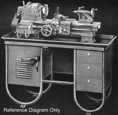 Image of a South Bend lathe model, reference diagram for Heavy Duty Lathe Rebuild Kit For Model 10L And 10R With All Consumables