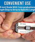 Jonard ST-950 precision fiber optic stripper with orange grip, for 0.60mm fiber