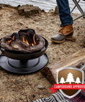 Big Red Portable Propane Campfire Pit Tabletop Heater For Camping And Tailgating, 13.25 Inch Fire Bowl, lakeside setting