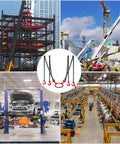 Happybuy 10ft chain sling with four-leg grab hooks, 5/16 in G80 alloy steel engine lifting chain
