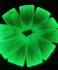 Green glowing LED fiber optic net from Dope LED Fiber Optic Mesh Light Kit For Ceiling And Tree Decor With Remote Control Stretchable Netting